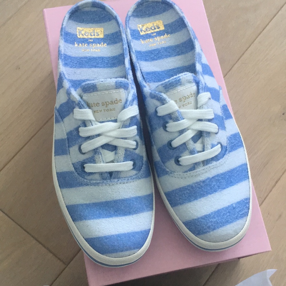 Keds for Kate Spade stripe blue mule 6 narrow